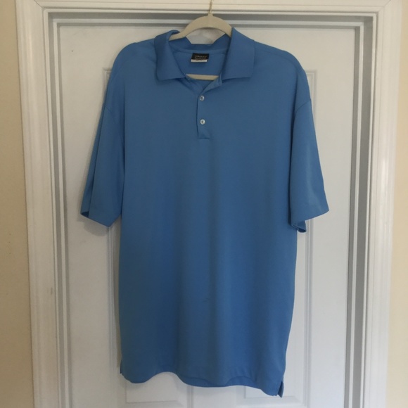 light blue nike golf shirt